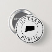 Connecticut notaris openbaar ronde button 5,7 cm (Voorkant /achterkant)