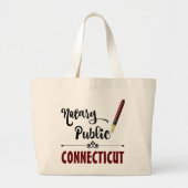 Connecticut Notarische openbare pen Grote Tote Bag (Voorkant)