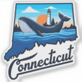 Connecticut Oceaan Sticker (Voorkant)