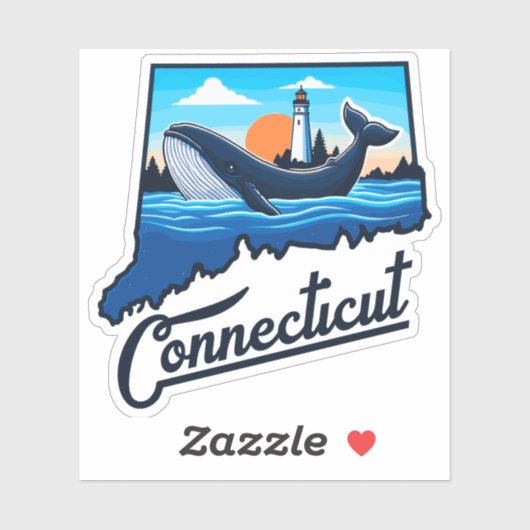Connecticut Ocean Sticker (Vel)