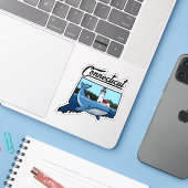 Connecticut Ocean Sticker (Laptop met iPhone)