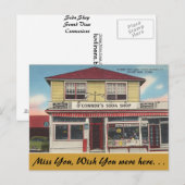 Connecticut, O'Connor's Soda Shop, Sound Uitzicht Briefkaart (Voorkant / Achterkant)