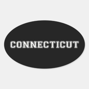 Connecticut Ovale Sticker