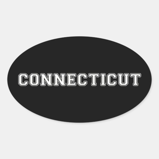Connecticut Ovale Sticker (Voorkant)