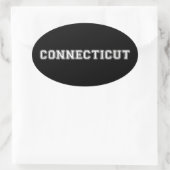 Connecticut Ovale Sticker (Tas)