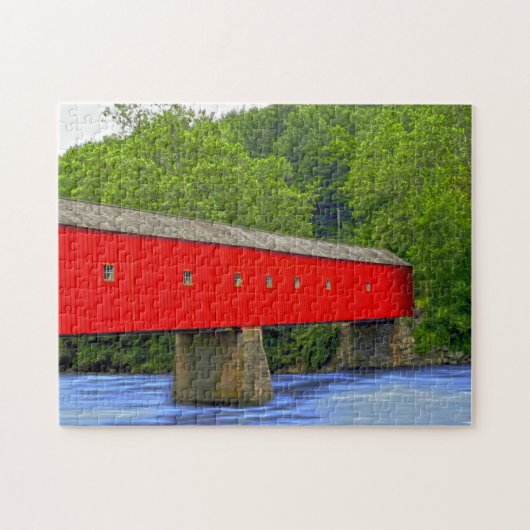 Connecticut Overdekte Brug. Legpuzzel (Horizontaal)