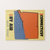 Connecticut Per vliegtuigreisposter Legpuzzel (Horizontaal)