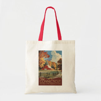Connecticut Platteland Reizen Kunst Vintage Tote Bag