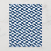 Connecticut Pop Art Pattern Blue White Briefkaart (Voorkant)