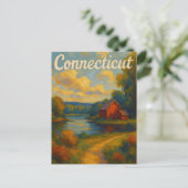 Connecticut Postcard Briefkaart (Staand voorkant)