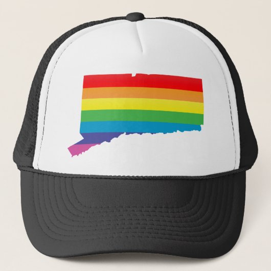 connecticut pride. gestript. trucker pet (Voorkant)