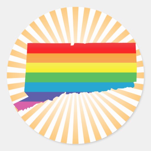 connecticut pride. ronde sticker (Voorkant)