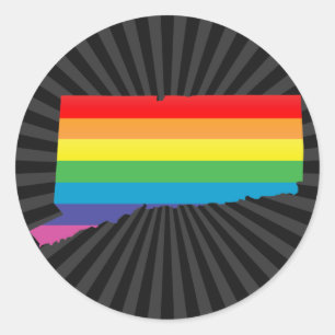 connecticut pride. ronde sticker