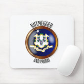 Connecticut Proud Flag Button Muismat (Met muis)