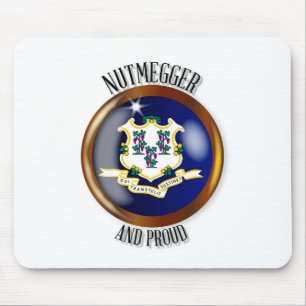 Connecticut Proud Flag Button Muismat