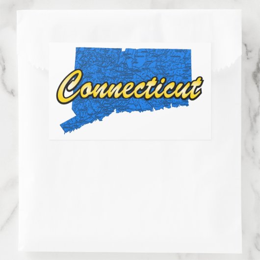 Connecticut Rechthoekige Sticker (Tas)