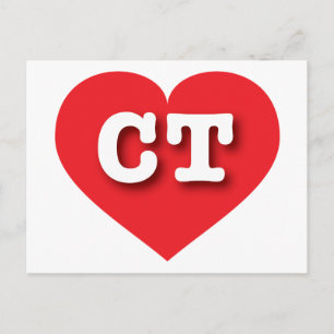 Connecticut Red Heart - Ik hou van CT Briefkaart