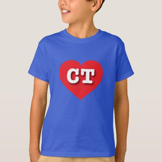 Connecticut Red Heart - Ik hou van CT T-shirt (Voorkant)