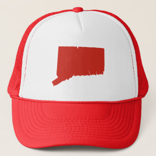 Connecticut Red State Snap Back Mesh Trucker Hat Pet