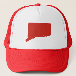 Connecticut Red State Snap Back Mesh Trucker Hat Pet