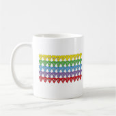 Connecticut regenboog hartpatroon koffiemok (Links)