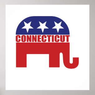 Connecticut Republican Elephant Poster