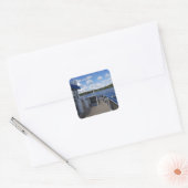 Connecticut rivier vanaf rivierboot vierkante sticker (Envelop)