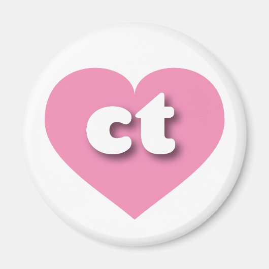 Connecticut roze hart - Ik hou van sm Magneet (Voorkant)