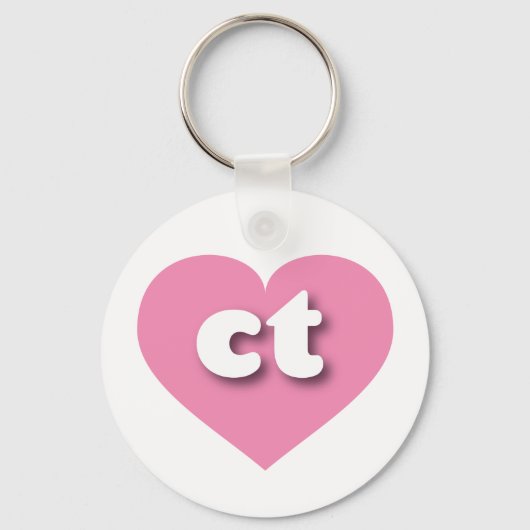 Connecticut roze hart - Ik hou van sm Sleutelhanger (Voorkant)