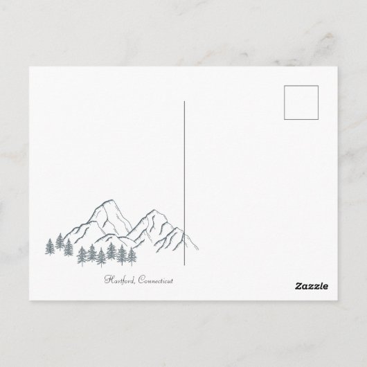 Connecticut Rustic Wood Groetjes Briefkaart (Achterkant)