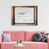Connecticut Rustic Wood Lijst Canvas Afdruk (Insitu (Woonkamer))