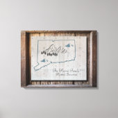 Connecticut Rustic Wood Lijst Canvas Afdruk (Voorkant)
