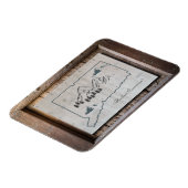 Connecticut Rustic Wood Lijst Mountains Magneet (Linkerzijde)