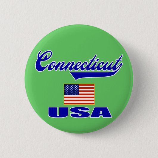 Connecticut-script Ronde Button 5,7 Cm (Voorkant)