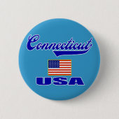 Connecticut-script Ronde Button 5,7 Cm (Voorkant)