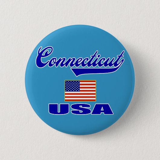 Connecticut-script Ronde Button 5,7 Cm (Voorkant)