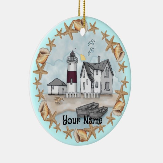 Connecticut Shells Lighthouse Ornament (Rechts)