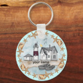 Connecticut Shells Lighthouse sleutelhanger (Voorkant)