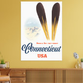 Connecticut ski canvas afdruk (Insitu (Woonkamer))