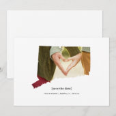 Connecticut Sla de datum fotokaart op Save The Date (Voorkant / Achterkant)