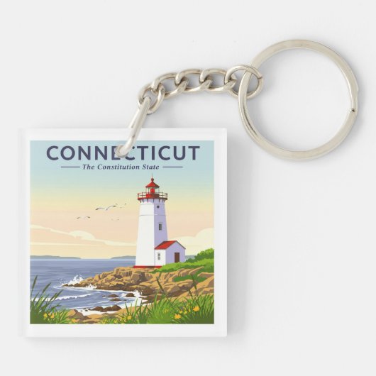  Connecticut Sleutelhanger (Achterkant)