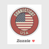 Connecticut Staat Sticker (Vel)