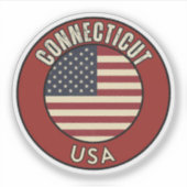 Connecticut Staat Sticker (Voorkant)