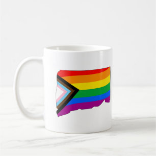 Connecticut Staats Trots LGBTQ Voortgang Trots Koffiemok
