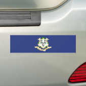 Connecticut Staatsvlag Bumpersticker (Op auto)