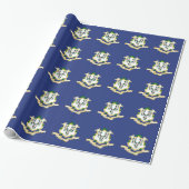 Connecticut Staatsvlag Cadeaupapier (Uitgerold)