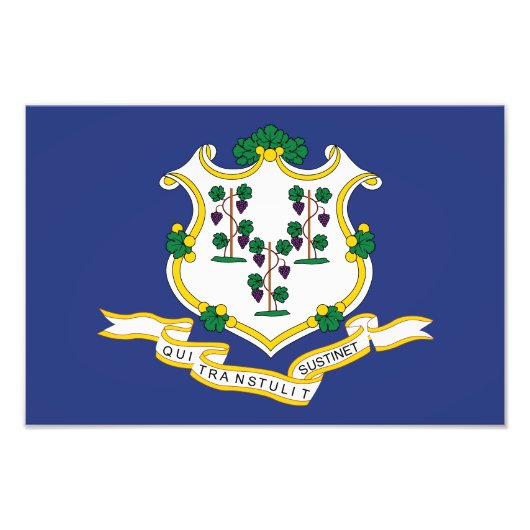 Connecticut Staatsvlag Foto Afdruk (Voorkant)