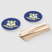 Connecticut Staatsvlag Handwaaier (Niet-gemonteerd)