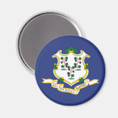 Connecticut Staatsvlag Magneet (Voorkant / Achterkant)