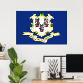 Connecticut Staatsvlag Poster (Thuiskantoor)